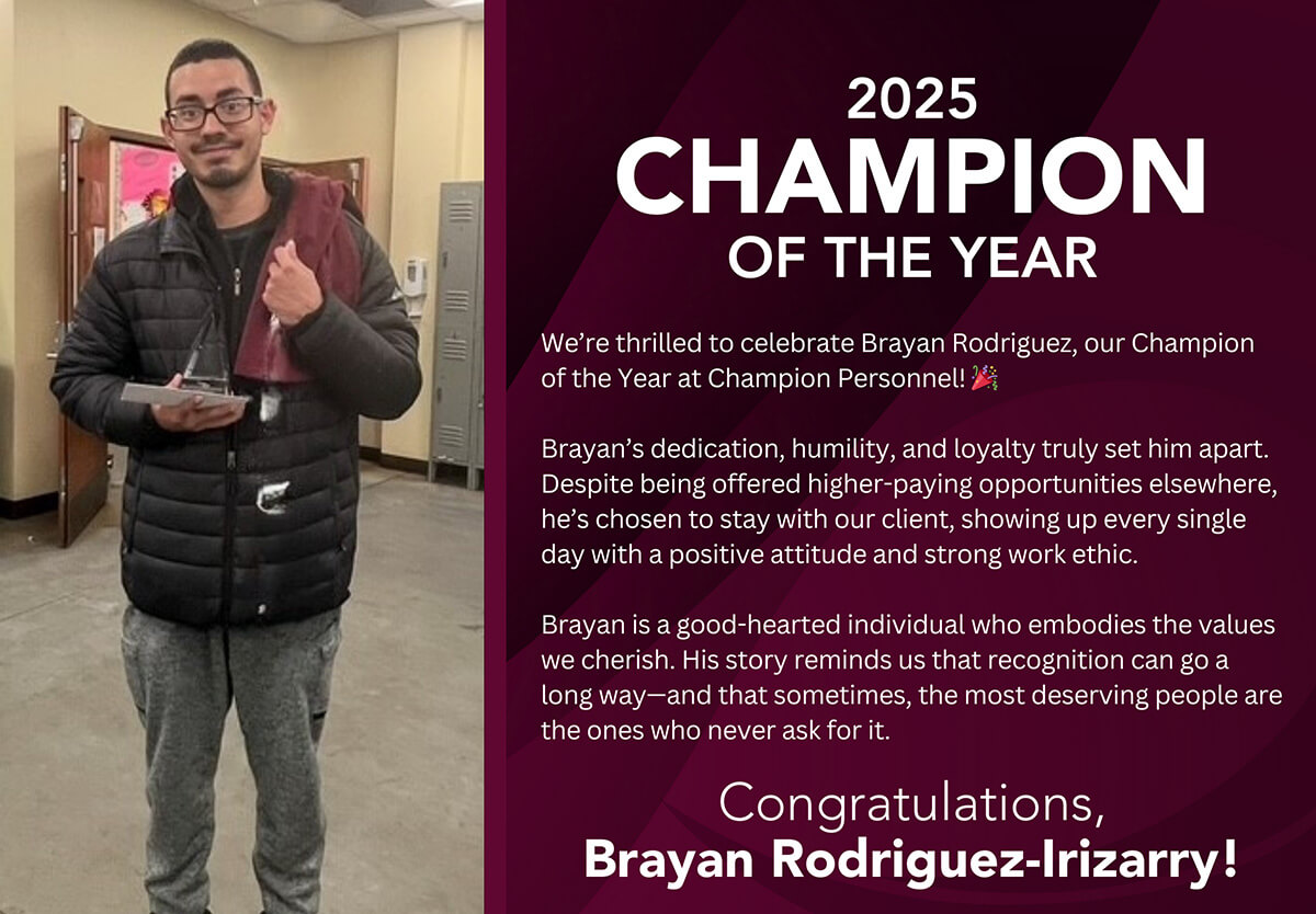 2025 Champion of the Year