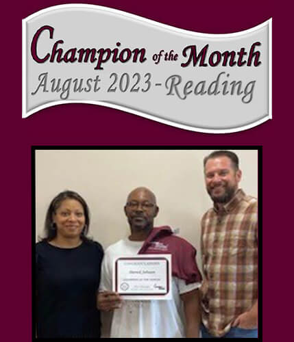 Champion of the Month August Reading