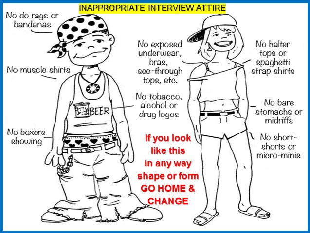 What NOT to Wear to a Job Interview - All Med Search