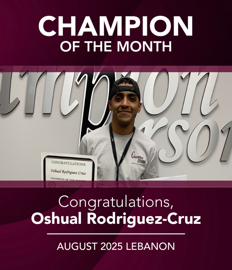 Champion of the Month - Reading - August 2025