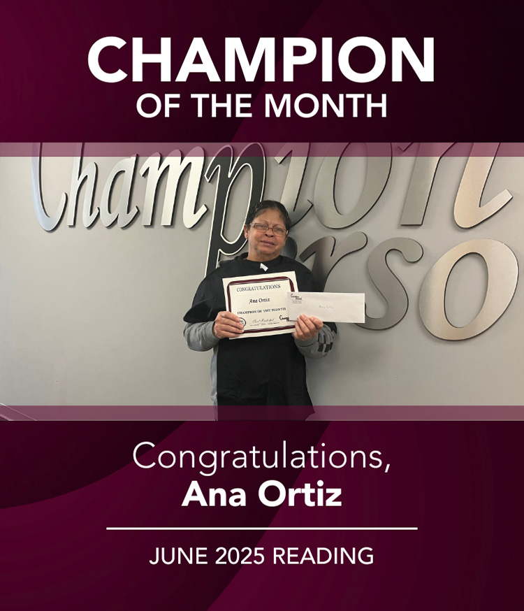 Champion of the Month - Reading - June 2025